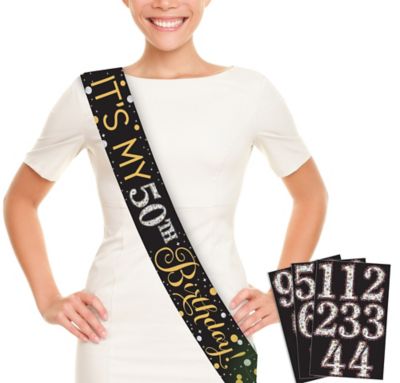 Sparkling Celebration Birthday Sash Kit 3in x 60in